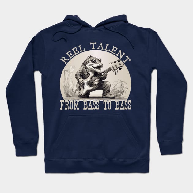 Reel Talent, From Bass to Bass Hoodie by Blended Designs